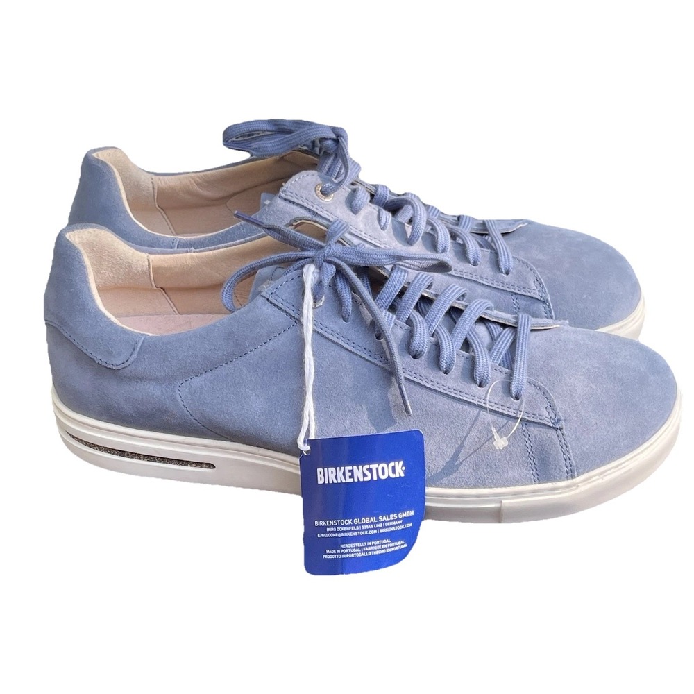 Birkenstock Bend Low Sneakers Men Size US 10 EU/ 43 Blue Suede Shoes Casual‎ NEW